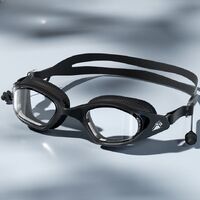 Очки для плавания водонепроницаемые с защитой от запотевания, с берушами и шапочкой, диоптрии от -1.50 до -6.00, 6045-YU