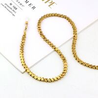 Gold-colored metal non-slip chain, with stars, for glasses and masks GL957