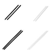 Наконечники на заушники силиконовые, длина 56 мм, круглое отверстие 1.3/1.7 мм