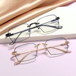 Metal rimless eyeglasses Blue ray cut KY0517切边