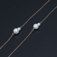 Metal non-slip chain, with pearls, for glasses and masks GL528