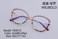 Metal +TR90 ultrathin frames with flex hinges Wilibolo TR3015
