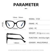 Plastic frame with anti-blue light protection lenses, with spring hinges Elit 5729-EL