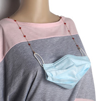 Металлическая цепочка со стразами для очков и маски GL1091