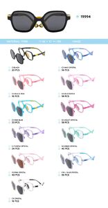 TR-90 plastic frames for kids with a sun protection clip-on 19994