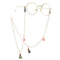 Gold-colored metal non-slip chain, with tassels, for glasses and masks GL028