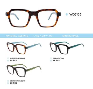 Plastic acetate eyeglasses frame for women WD3156
