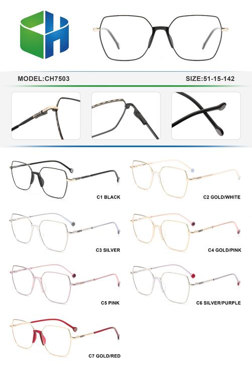Оправа металлическая с мягким носоупором и флексом CH7503-DA