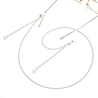 Металлическая цепочка для очков с искусственной жемчужной GL1077