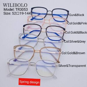 Metal + TR90 ultrathin women's frames with spring hinges Wilibolo TR3053
