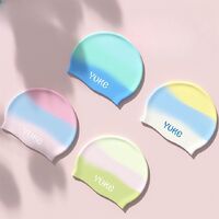 Silicone waterproof swimming cap for kids GJ567-YU
