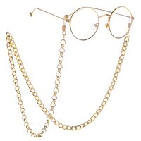 Gold-colored metal non-slip chain, round and thick, for glasses and masks GL184