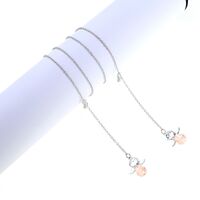 Металлическая нескользящая цепочка, с подвеской ангел из горного хрусталя, для очков и масок GL825