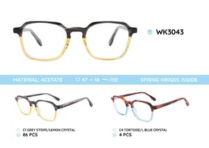Acetate plastic frames for kids, with spring higes WK3043