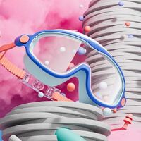 Swimming waterproof anti-fog goggles for kids (3-15 years) BE028-YU
