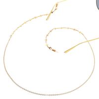 Gold-colored metal non-slip chain, with cross, for glasses and masks GL113