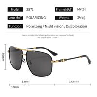 Поляризационные солнцезащитные металлические очки с защитой UV400 2872-GT