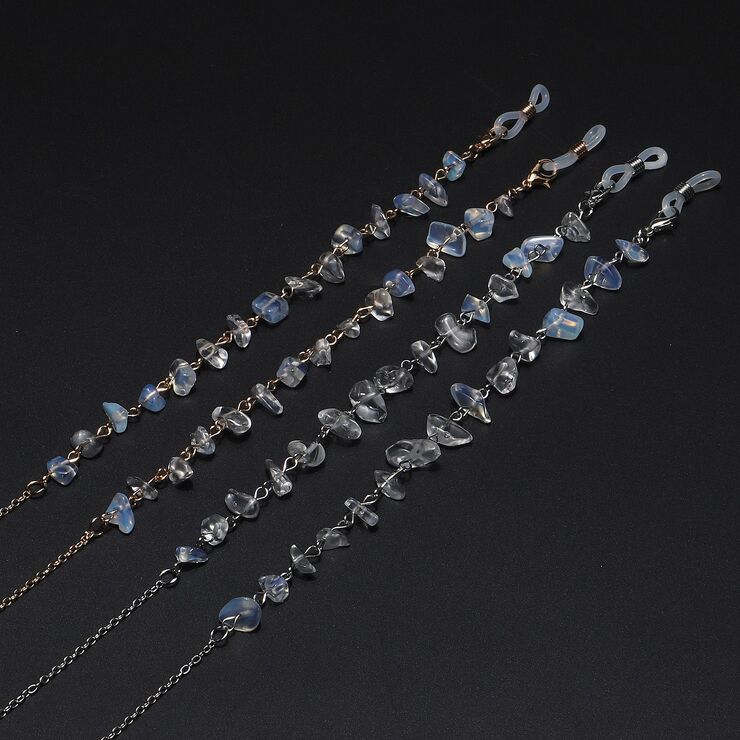 Цепочка для очков из натурального камня красный коралл GL1210