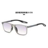 Sports reading PC plastic photochromic glasses with Blue Ray Cut protection KY1070渐变老花, diopters from +1.00 to +4.00