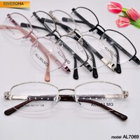  Semi-rimless cheap metal frames for glasses Allmilmo AL7069