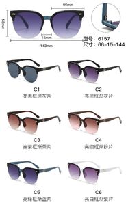 PC plastic nylor sunglasses with metal hinge 6157W