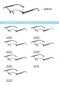 Металлическая оправа с дужками из материала TR-90 HZ15-57