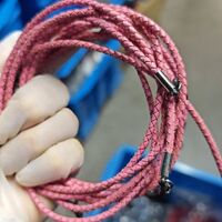 Glasses leather string cord in individual packaging, 73 cm length 