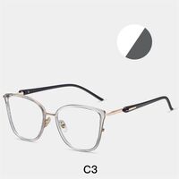 Combined frame (metal + TR90) or glasses with blue light protection, with spring hinges FA87106