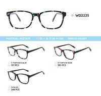 Plastic acetate eyeglasses frame for women with spring hinges WD2225