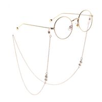 Metal non-slip chain, with pearls, for glasses and masks GL866