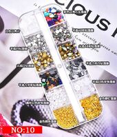 Набор страз с плоским дном для украшения оправ и очков, 13 видов комплектации