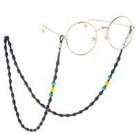 Black plastic non-slip bead chain, for glasses and masks GL149