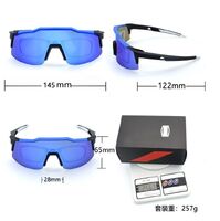 Safety shockproof sports goggles with 3 caps 骑行套装-109-带近视