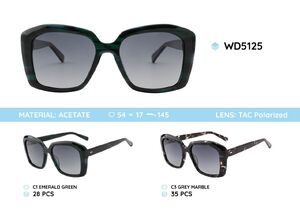 Plastic acetate frame polarized sunglasses WD5125