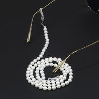 Metal non-slip chain, with pearl beads, for glasses and masks GL215