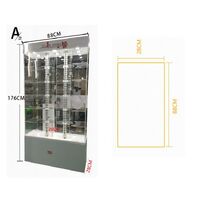 Acrylic floor rotating display stand for glasses, frames, cases and accessories with 2 columns, size 176 * 88 cm