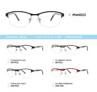 Nylor metal women's frame for glasses with spring hinges MW6022