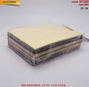 High-density microfiber napkin for glasses lens cleaning W1260, 15*18 cm (price for a pack)