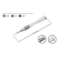 Отвертка для ремонта очков, длина 121 мм, Ø0.8/1.5/2.0