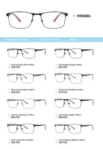 Металлическая оправа с дужками из материала TR-90 MR0086