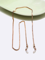 Golden glasses chain with pearls in hollow stars GL1377