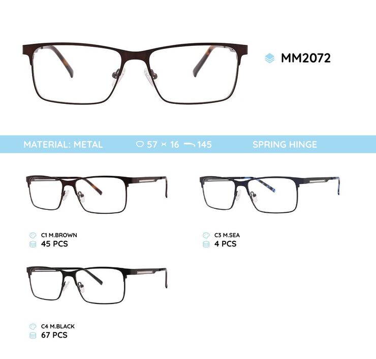 Metal men's frames for glasses MM2072