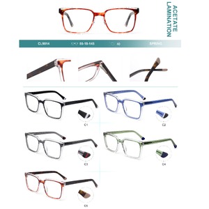 Plastic frames for glasses, acetate lamination with spring hinges Big City CL9014