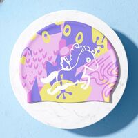 Silicone waterproof swimming cap for kids GJ110-YU