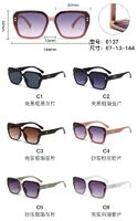 PC plastic sunglasses with metal hinge 6137W