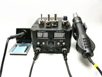 Паяльная станция 2 в 1, электрический паяльник + фен строительный (термофен) 8588-8582D-2