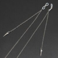 Metal non-slip chain, with rhinestone pendant, for glasses and masks GL453