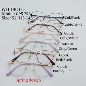 Metal ultrathin women's frames with spring hinges Wilibolo G95-292