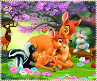 Glasses cleaning cloth with a pattern, microfiber material, individually wrapped ОЛЕНЕНОК БЕМБИ 1, 17.5*14.5 cm