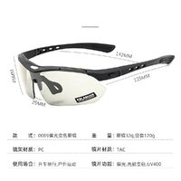 Safety shockproof tactical polarized photochromic goggles, 3-lens set, 0923-1-DX